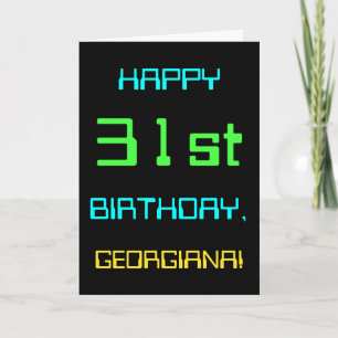 Tarjeta Computación digital divertida tema 31 cumpleaños
