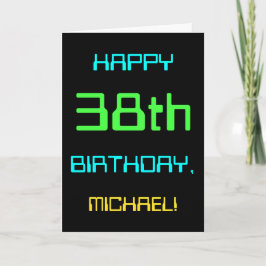 Tarjeta Computación digital divertida tema 38 cumpleaños