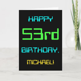Tarjeta Computación digital divertida tema 53 cumpleaños