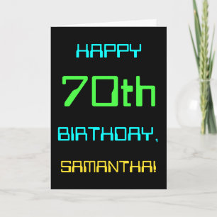 Tarjeta Computación digital divertida tema 70 cumpleaños