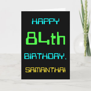 Tarjeta Computación digital divertida tema 84 cumpleaños