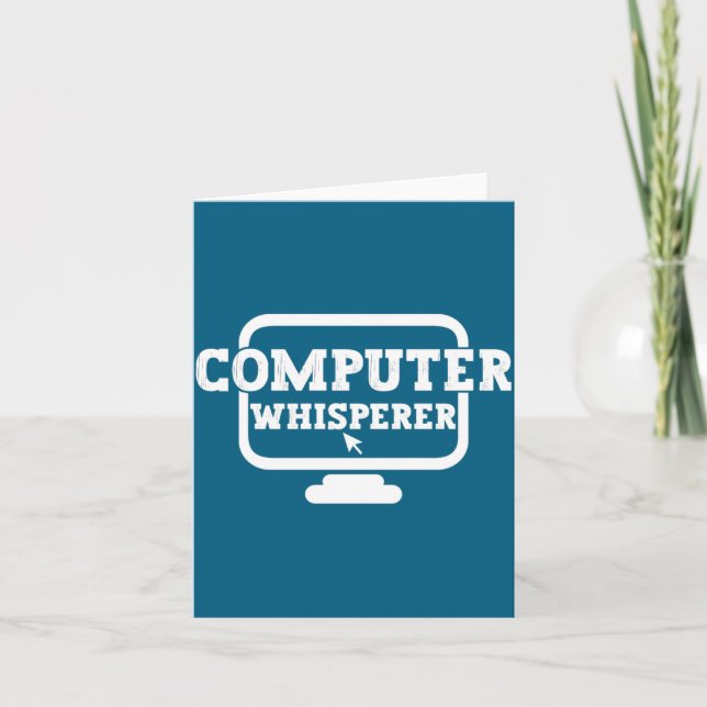 Tarjeta Computer Whisperer Tech Suprt Nerds Geek Funny N  (Anverso)