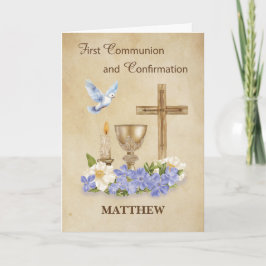 Tarjeta Comunión y confirmación RCIA felicitaciones