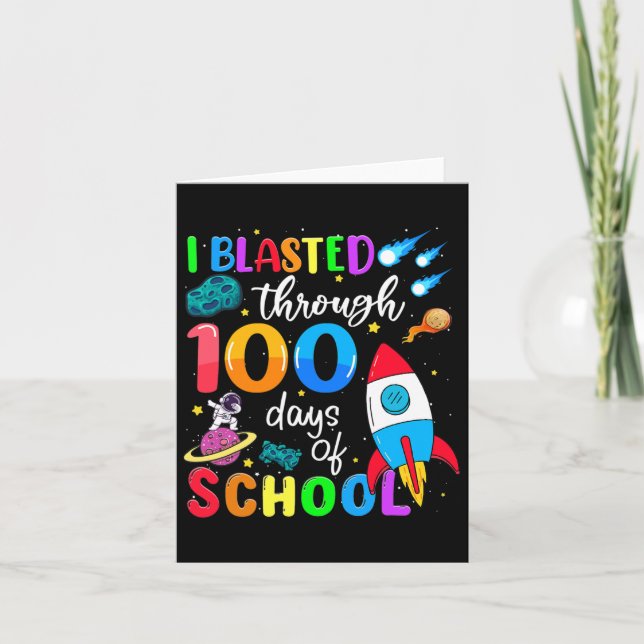 Tarjeta Con 100 Días De Enseñanza (Anverso)