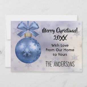 Tarjeta con Adorno de Burbuja Azul Precioso con Ci
