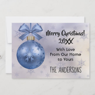 Tarjeta con Adorno de Burbuja Azul Precioso con Ci