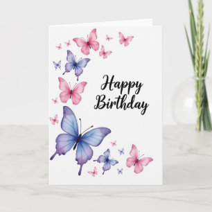 Tarjeta con Alas de Acuarela Dulce