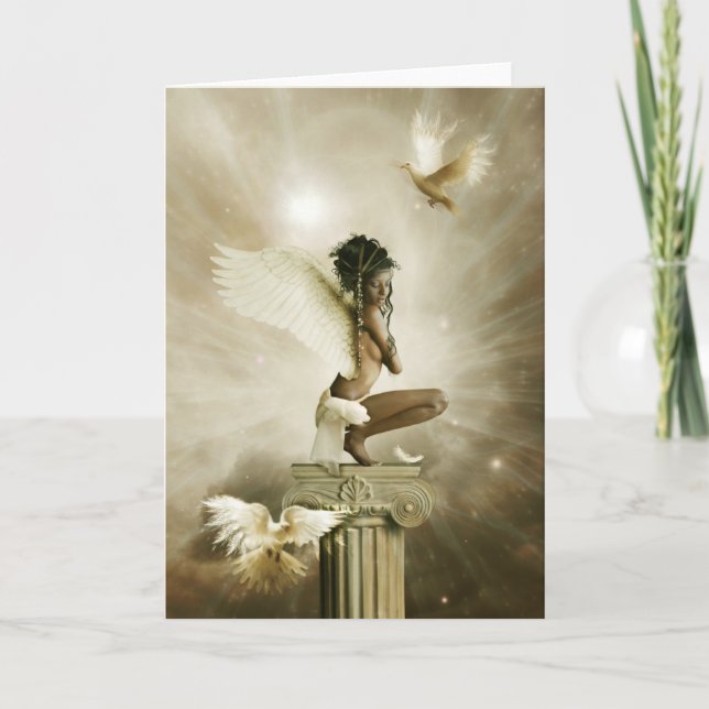 Tarjeta con alas siendo (Anverso)