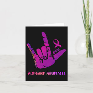 Tarjeta Con Alzheimerheimer Amor Concienciación de Heimer