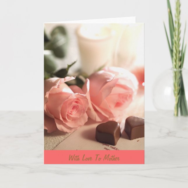 Tarjeta Con amor a la madre (Anverso)