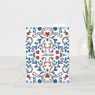 Tarjeta Con Amor, Aniversario de Arte Popular Escandinavo