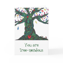 Tarjeta con árbol para felicitaciones/ ánimo