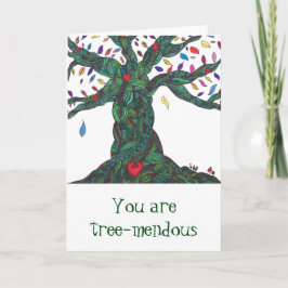 Tarjeta con árbol para felicitaciones/ ánimo