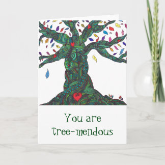Tarjeta con árbol para felicitaciones/ ánimo