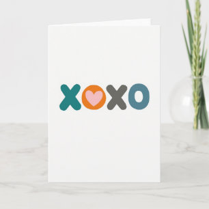 Tarjeta con aspecto de lámina de oro falso Xoxo