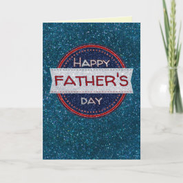 Tarjeta con brillo del Día del Padre Feliz