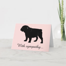 Tarjeta Con Bulldog de simpatía