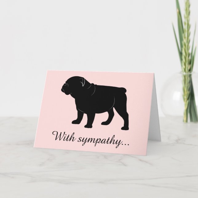 Tarjeta Con Bulldog de simpatía (Anverso)