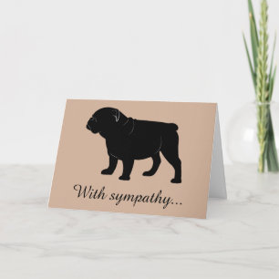 Tarjeta Con Bulldog de simpatía
