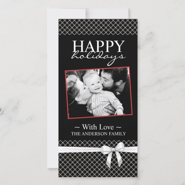 Tarjeta con clase de la foto del navidad (Anverso)