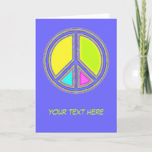 Tarjeta Con colores rellenados Firma PEACE 1