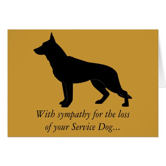 Tarjeta Con condolencia en la pérdida de su perro GSD del