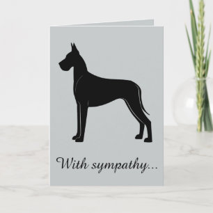 Tarjeta Con condolencia: Pérdida de su great dane