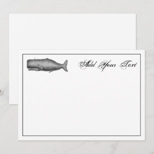 Tarjeta con Dibujo de Ballena de Época del Siglo X
