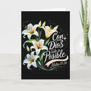 Tarjeta Con Dios Todo Es Posible Mateo 19_26 Regalo 