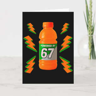 Tarjeta Con Energía de 67 Aura Divertido 6 7 Meme Seis Sie