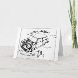 Tarjeta con esbozo de mini clásico