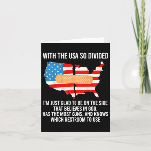 Tarjeta Con Estados Unidos tan dividido, Me alegra (en la