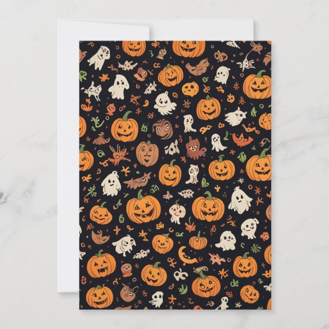 tarjeta con estampado de Halloween (Anverso)