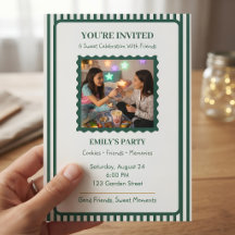 Tarjeta con Foto, Invitación para Celebración de A