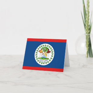 Tarjeta con la bandera de Belice