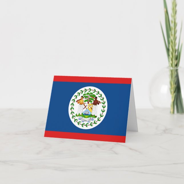 Tarjeta con la bandera de Belice (Anverso)