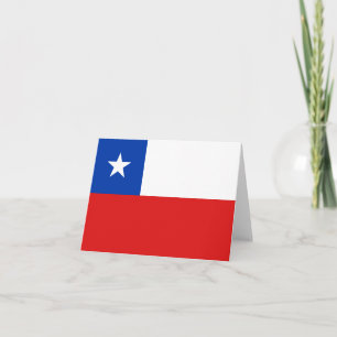 Tarjeta con la bandera de Chile