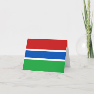 Tarjeta con la bandera de Gambia
