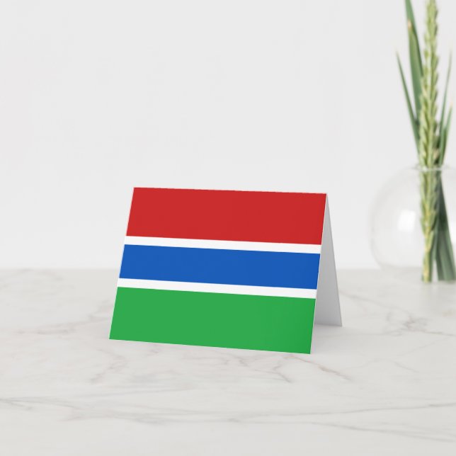 Tarjeta con la bandera de Gambia (Anverso)