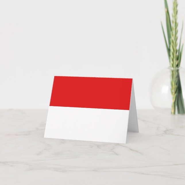 Tarjeta con la bandera de Indonesia (Anverso)