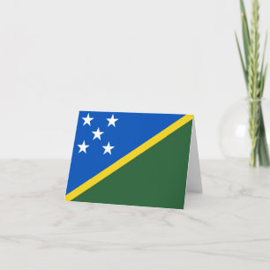 Tarjeta con la bandera de las Islas Salomón