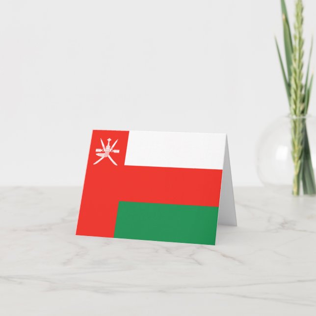 Tarjeta con la bandera de Omán (Anverso)