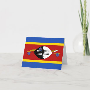 Tarjeta con la bandera de Suazilandia