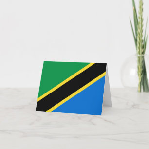 Tarjeta con la bandera de Tanzania