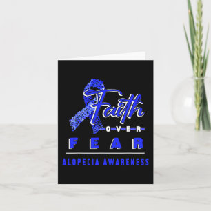TARJETA CON LA CONCIENCIA DE ALOPECIA LA FE SIEMPRE SUPERA