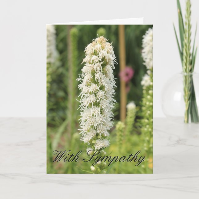 Tarjeta Con la flor blanca simpática (Anverso)