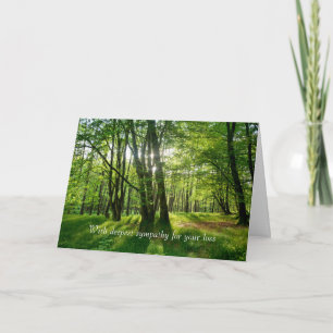 Tarjeta Con la más profunda simpatía - Bosque Verde
