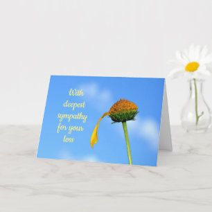 Tarjeta Con la más profunda simpatía - con una flor
