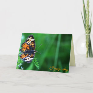 Tarjeta Con la más profunda simpatía Diseño de Mariposa
