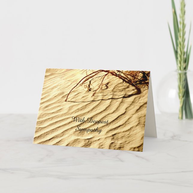 Tarjeta Con la más profunda simpatía, el saludo de arena d (Anverso)
